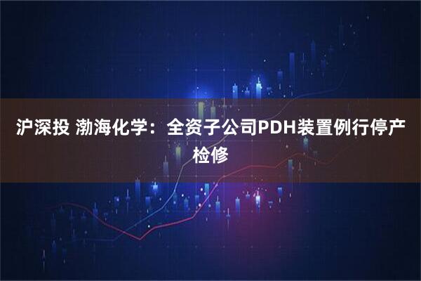 沪深投 渤海化学：全资子公司PDH装置例行停产检修
