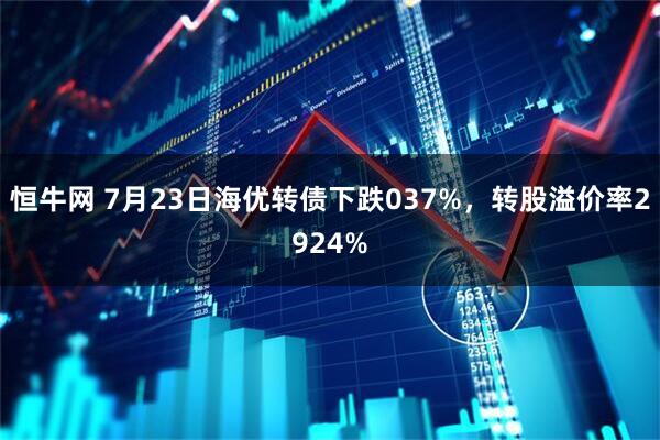 恒牛网 7月23日海优转债下跌037%，转股溢价率2924%